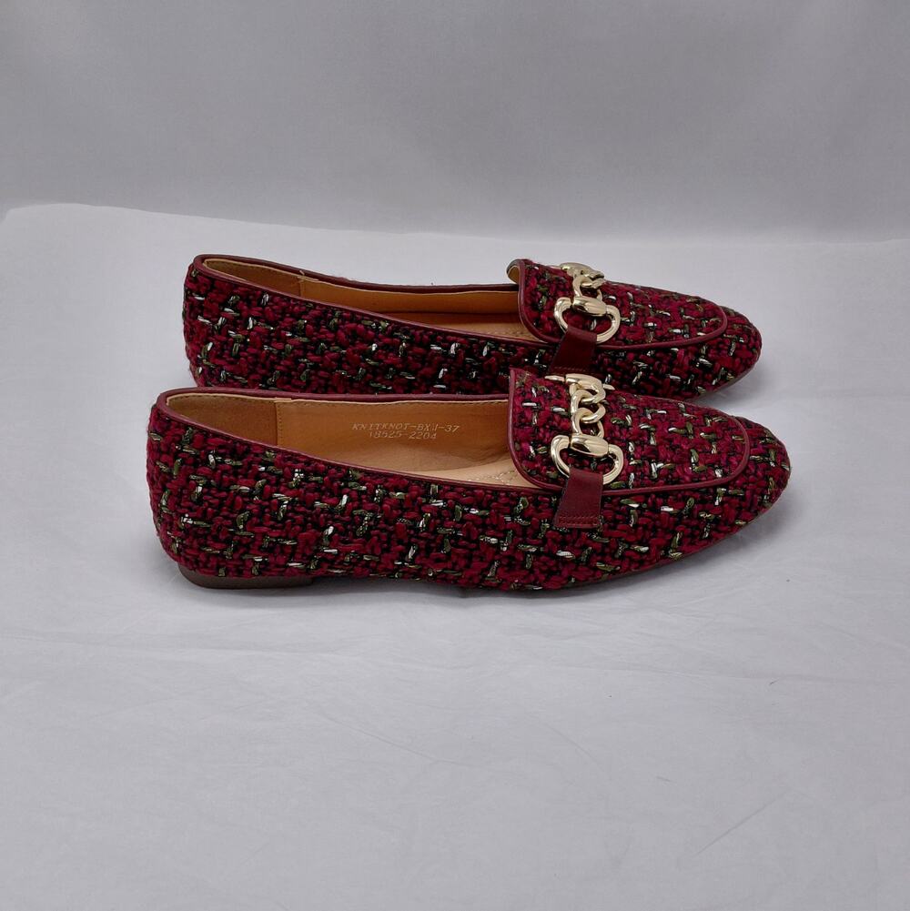 Patrizia by Spring Step Knitknot Loafers Size 37 (US 6.5-7) Tweed Office Preppy